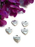 Amazing Woman Heart Pendant Charms 5 Pc