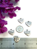 Amazing Woman Heart Pendant Charms 5 Pc