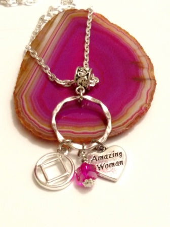 Amazing Woman Charm Holder Necklace Narcotics Anonymous