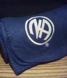 NA Navy Blue Fleece Throw Blanket - Narcotics Anonymous