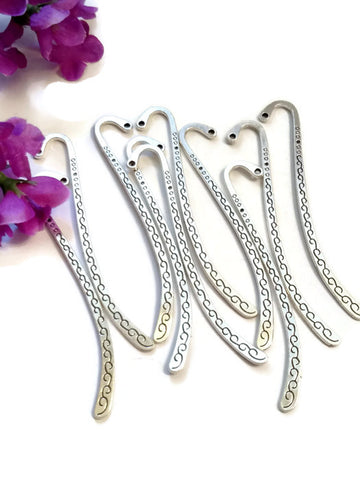 Bookmarks Metal - 10 Pc Pack - Silver Antique