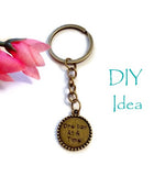 DIY Key Chain Blanks Bronze - 25 pcs