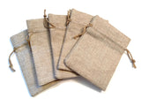 Burlap Jewelry Bag - 10 Pack