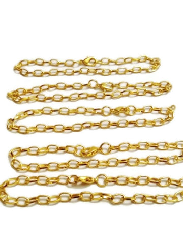 Charm Bracelet For Crafting - 10 Pcs - Gold