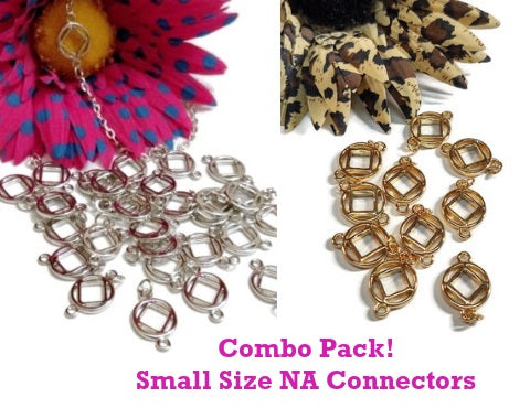 NA Small Connector Charm Pendants - 30 Pc Combo Pack
