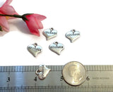 Courage Heart Pendant Charms - Inspirational Hope Awareness