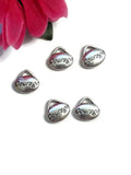 Courage Silver Tone Recovery Pendant Charms - Oval
