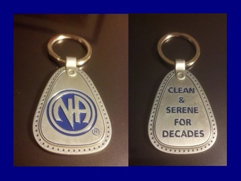 Clean and Serene For Decades NA Metal Keytag
