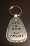 Clean and Serene For Decades NA Metal Keytag