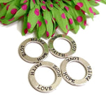 Faith Love Hope Affirmation Rings - Inspirational Charms