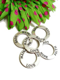Faith Love Hope Affirmation Rings - Inspirational Charms