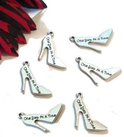 One Step At A Time High Heels Double Sided Pendant Charms