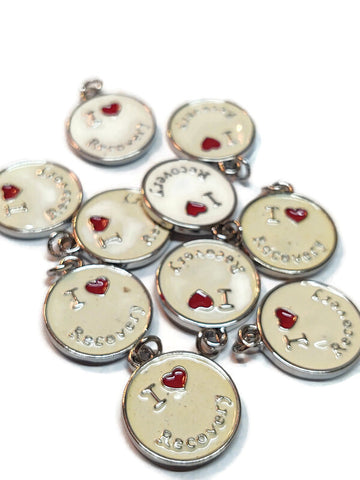 Charm Blow Out! Irregular Charms *Drastically Reduced* I Love Recovery 20 Pcs