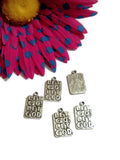 Let Go Let God Pendant Charms - Silver