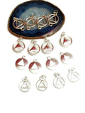 Sample Mix of AA Silver Tone Charms - Alcoholics Anonymous  16 Pcs