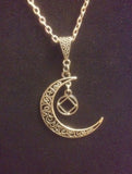 Moon Dangle Charm Necklace Narcotics Anonymous - NA Silver