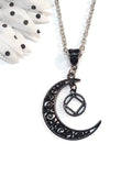 Moon Dangle Charm Necklace Narcotics Anonymous - NA Black