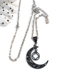 Moon Dangle Charm Necklace Narcotics Anonymous - NA Black