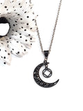 Moon Dangle Charm Necklace Narcotics Anonymous - NA Black