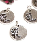 One Step At A Time 12 Step Recovery Pendant Charms