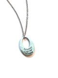 Serenity Courage Wisdom Stainless Oval Necklace