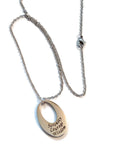 Serenity Courage Wisdom Stainless Oval Necklace