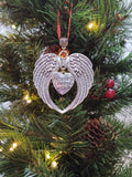 Serenity Courage Wisdom Tree Ornament Angel Wings Holiday Decor 12 Step Recovery Gift - SCW Wings