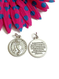 Serenity Prayer Praying Hands Pendant Charm