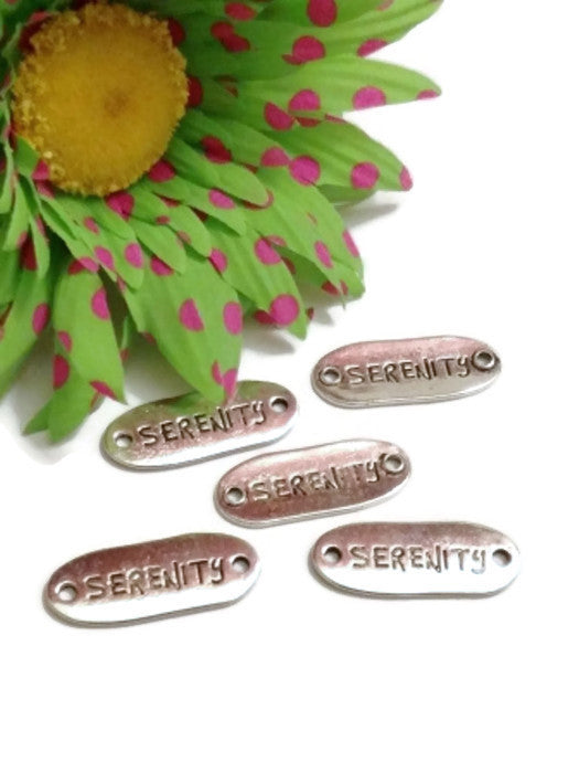 Serenity Connector Charms - Silver Tone