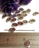 AA Slide Beads Silver Tone Charms