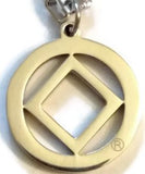 NA Stainless Steel 1 Inch Service Symbol Pendant
