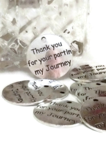 Thank You For Your Part In My Journey Pendant Charms