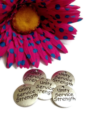 Unity Service Strength Pendant Charms 5 pc