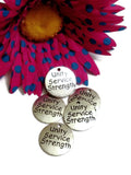 Unity Service Strength Pendant Charms 5 pc