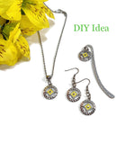 NA Yellow Enamel Pendant Charms