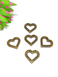 ‘Faith Love Hope’ Open Heart Pendant Charm Connectors - Bronze