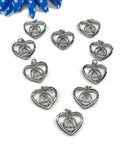 AA Heart Pendant Charms Recovery 12 Step Jewelry Alcoholics Anonymous