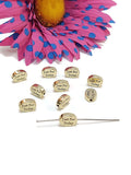 Just For Today Slide Bead Charms - Gold Tone