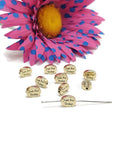 Just For Today Slide Bead Charms - Gold Tone