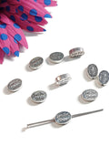 Just For Today Slide Beads Silver Tone Charms