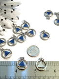 Blue Enamel Alcoholics Anonymous Cutout Charm Pendants