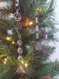 4 Pc AA Tree Ornament Set Holiday Decor 12 Step Anonymous Gift - AA Combo Set
