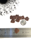 Serenity Heart Charms - Copper