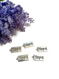Hope Tag Charm Pendants Silver Tone - 10 Pcs