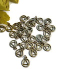 Golden Antique Alcoholics Anonymous Cutout Pendant Charms