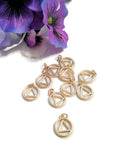 Gold AA Pendant Charms - Alcoholics Anonymous Cutout Style
