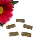 I Choose Strength Inspirational Pendant Charms - Bronze