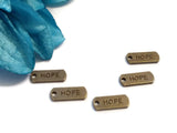 Bronze Hope Pendant Charms Tags