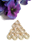 Gold AA Pendant Charms - Alcoholics Anonymous Cutout Style