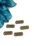 Bronze Hope Pendant Charms Tags